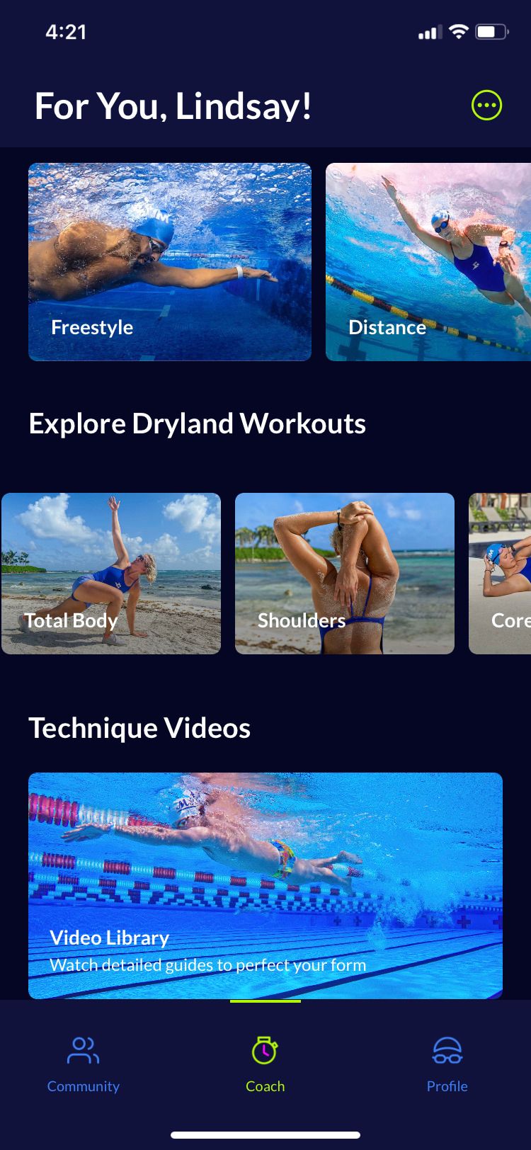 MySwimPro app paid version screenshot
