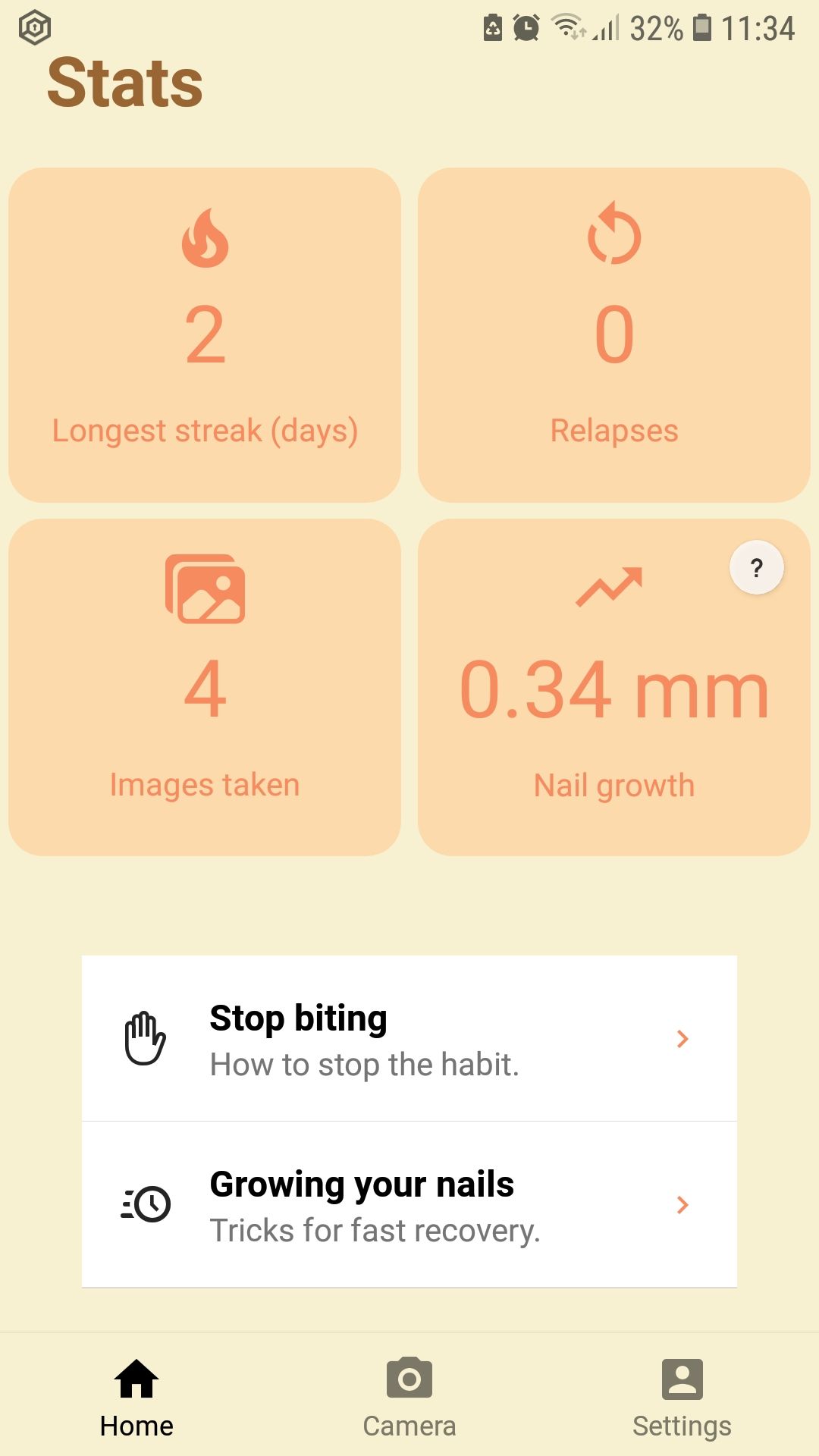 NailKeeper quit biting nails mobile app stats