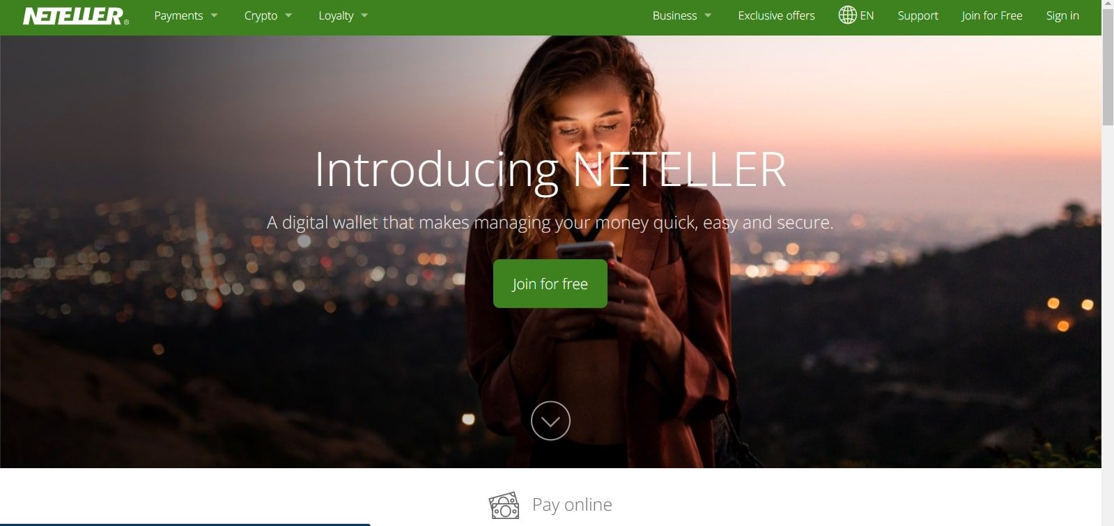 Neteller Home Page