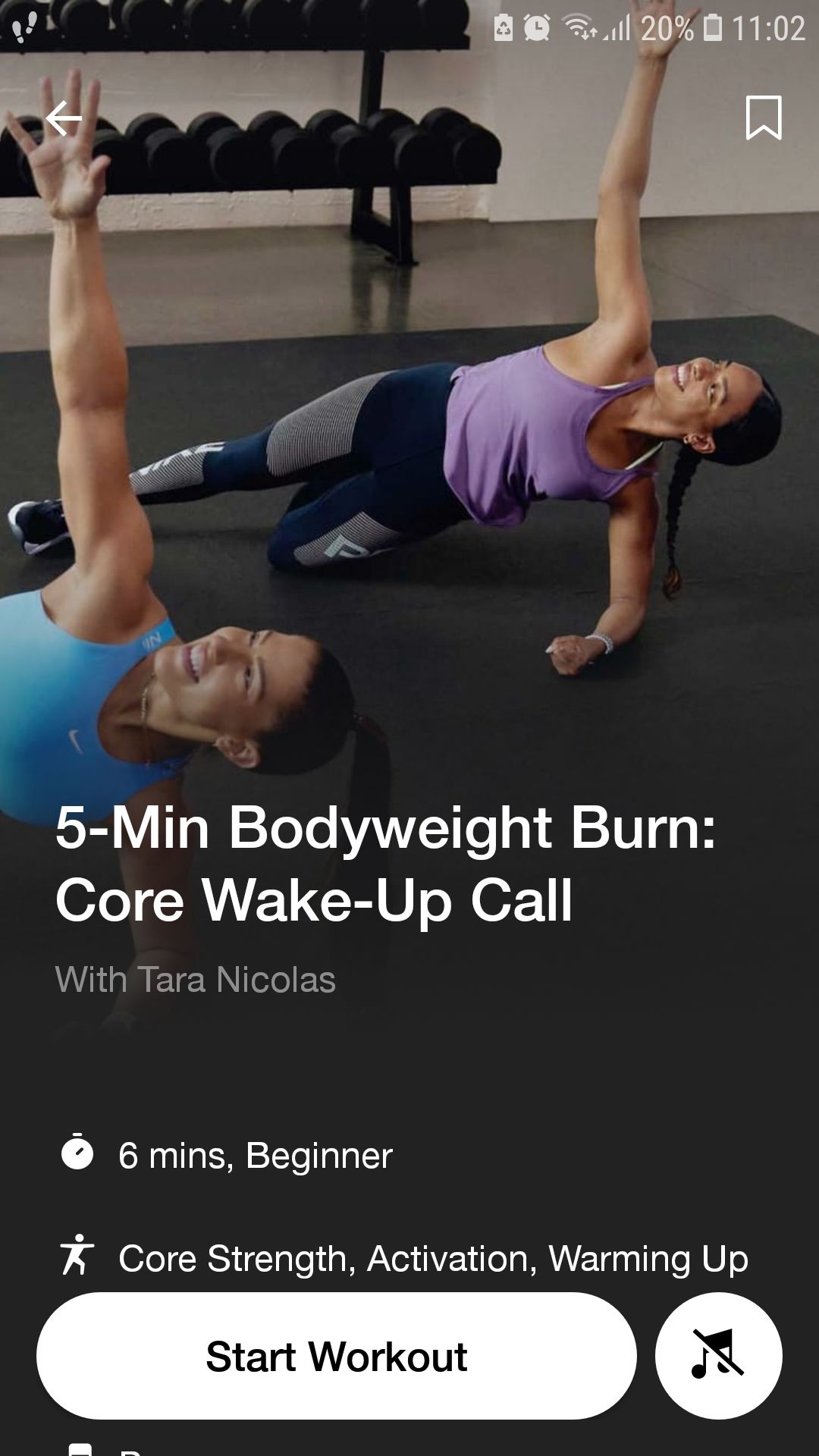 Nike Training Club mobile Fitness app