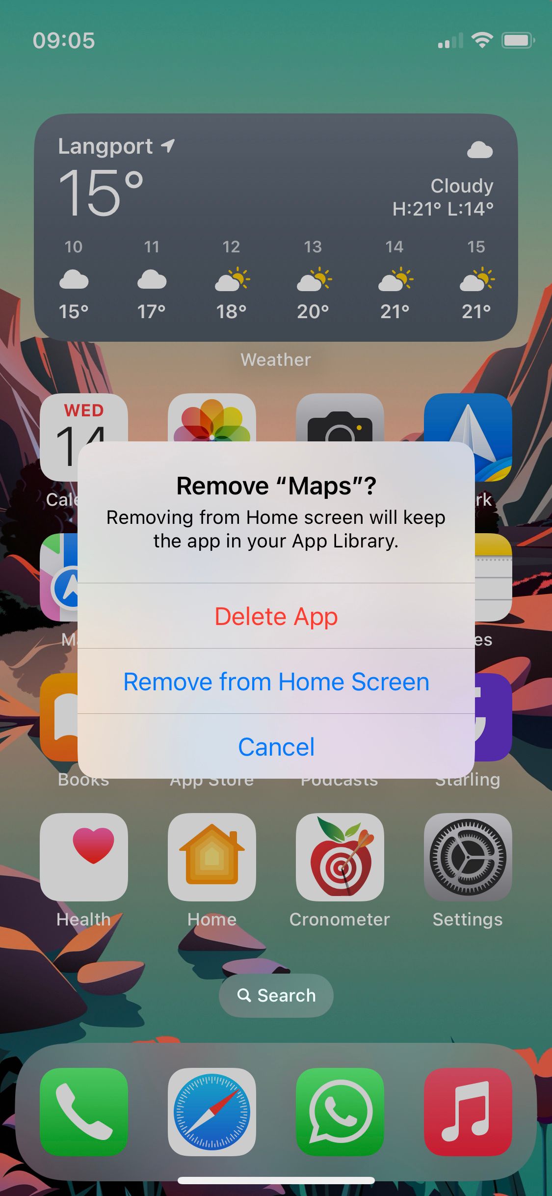 Option to Delete App from iPhone Home Screen