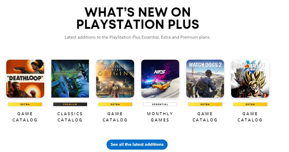 PS Plus Latest Additions
