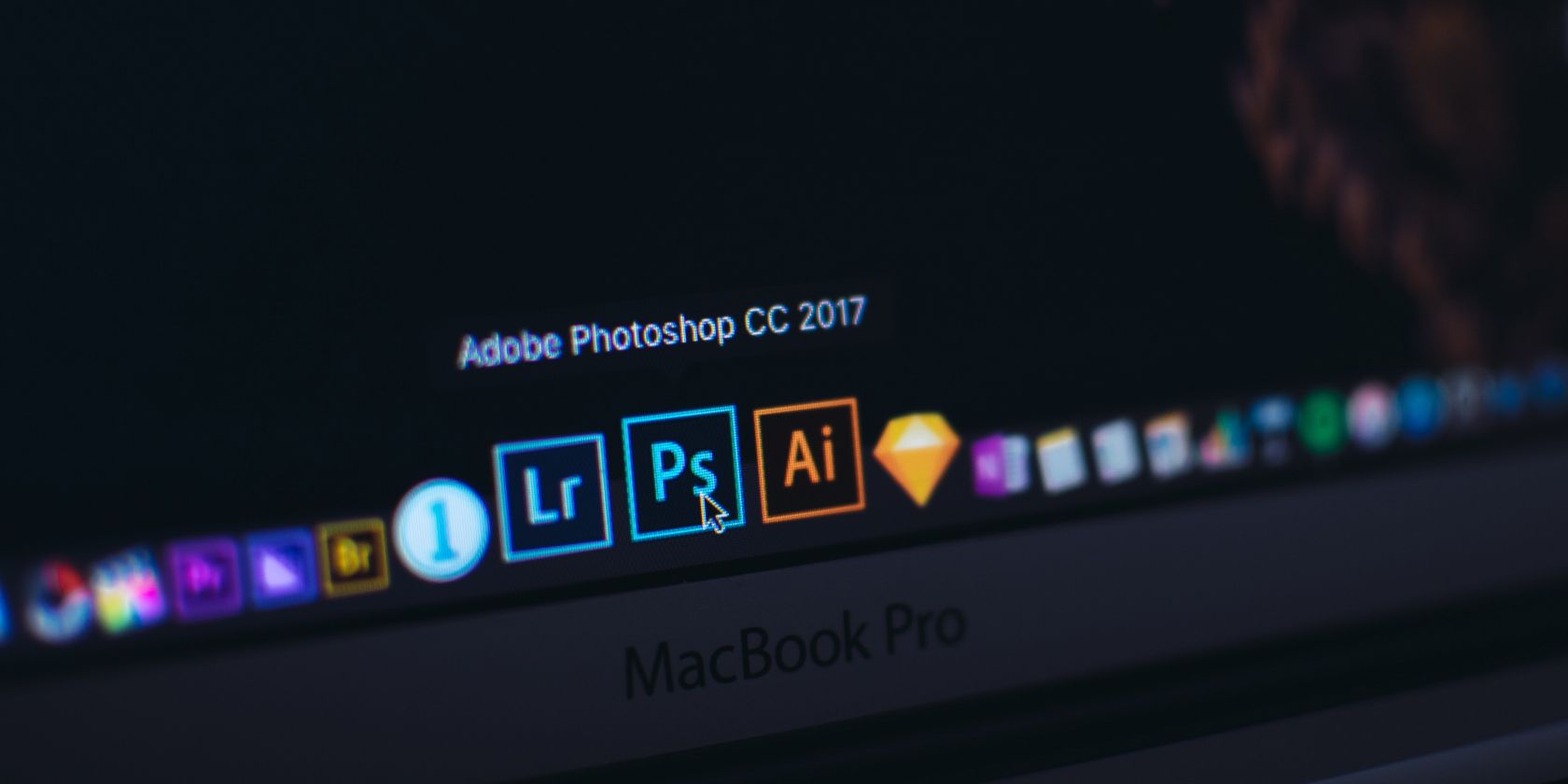 Photo of the Photoshop CC app on a computer