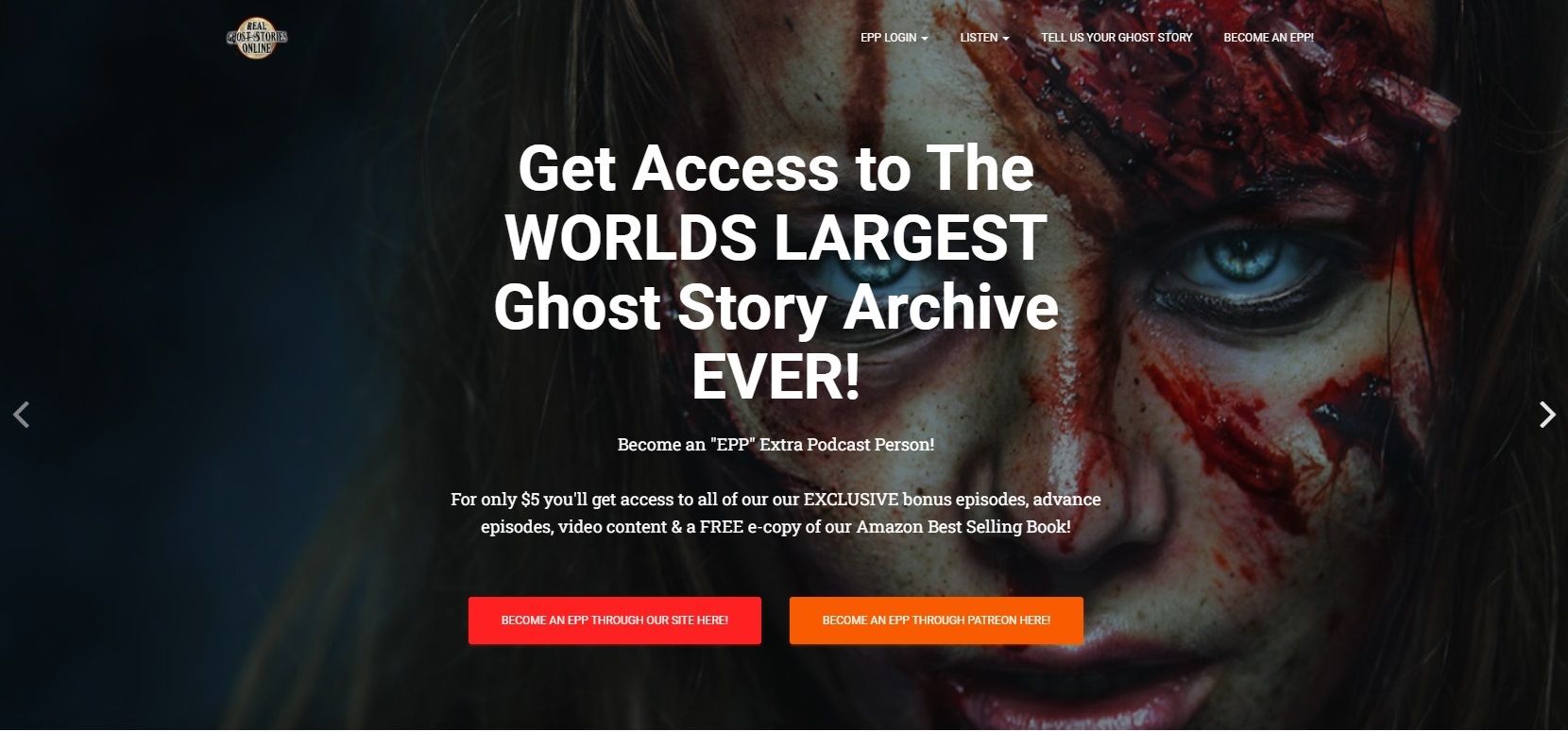 Real Ghost Stories Online homepage