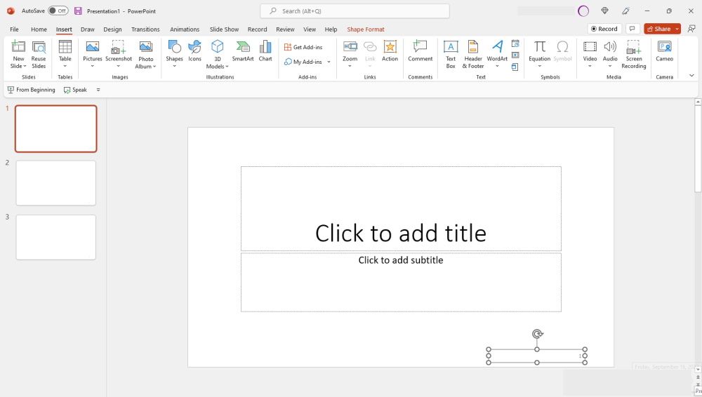 Slide number being removed from specific slide in PowerPoint