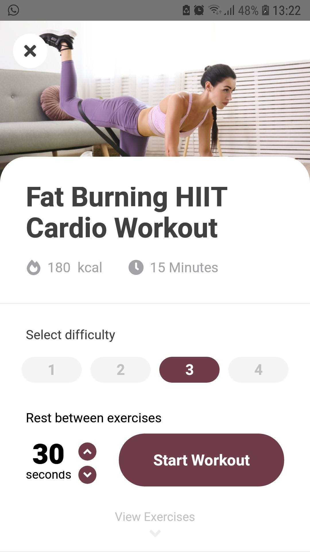 Resistance Band Workout mobile workout app HIIT Cardio