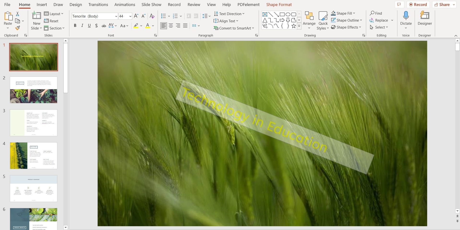 Rotated text in PowerPoint