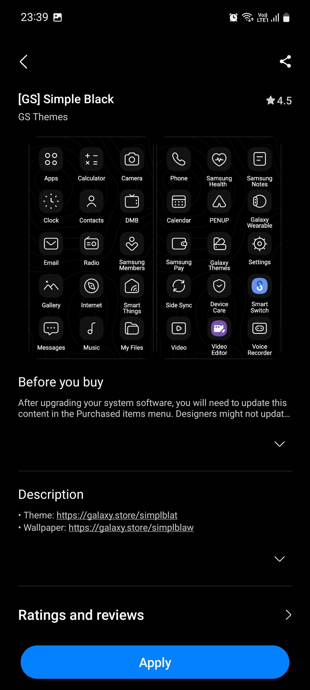 Samsung Galaxy Themes free icon pack