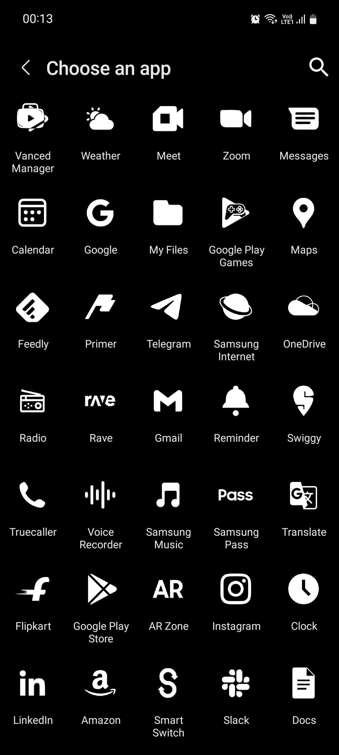 Samsung Theme Park custom app icons list