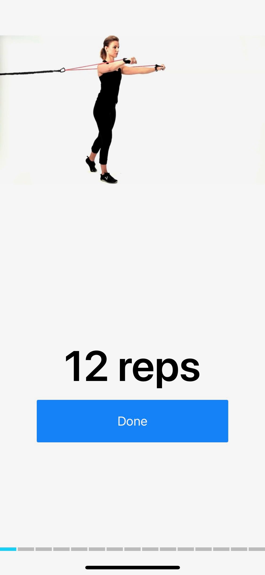 Screenshot of Stark showing workout display