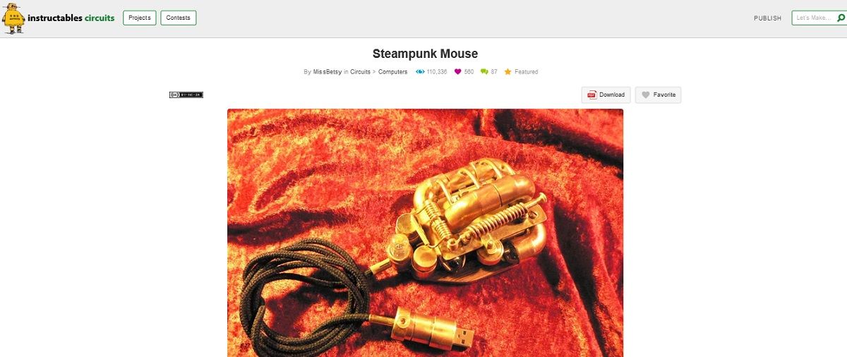 گرفتن صفحه پروژه ماوس steampunk