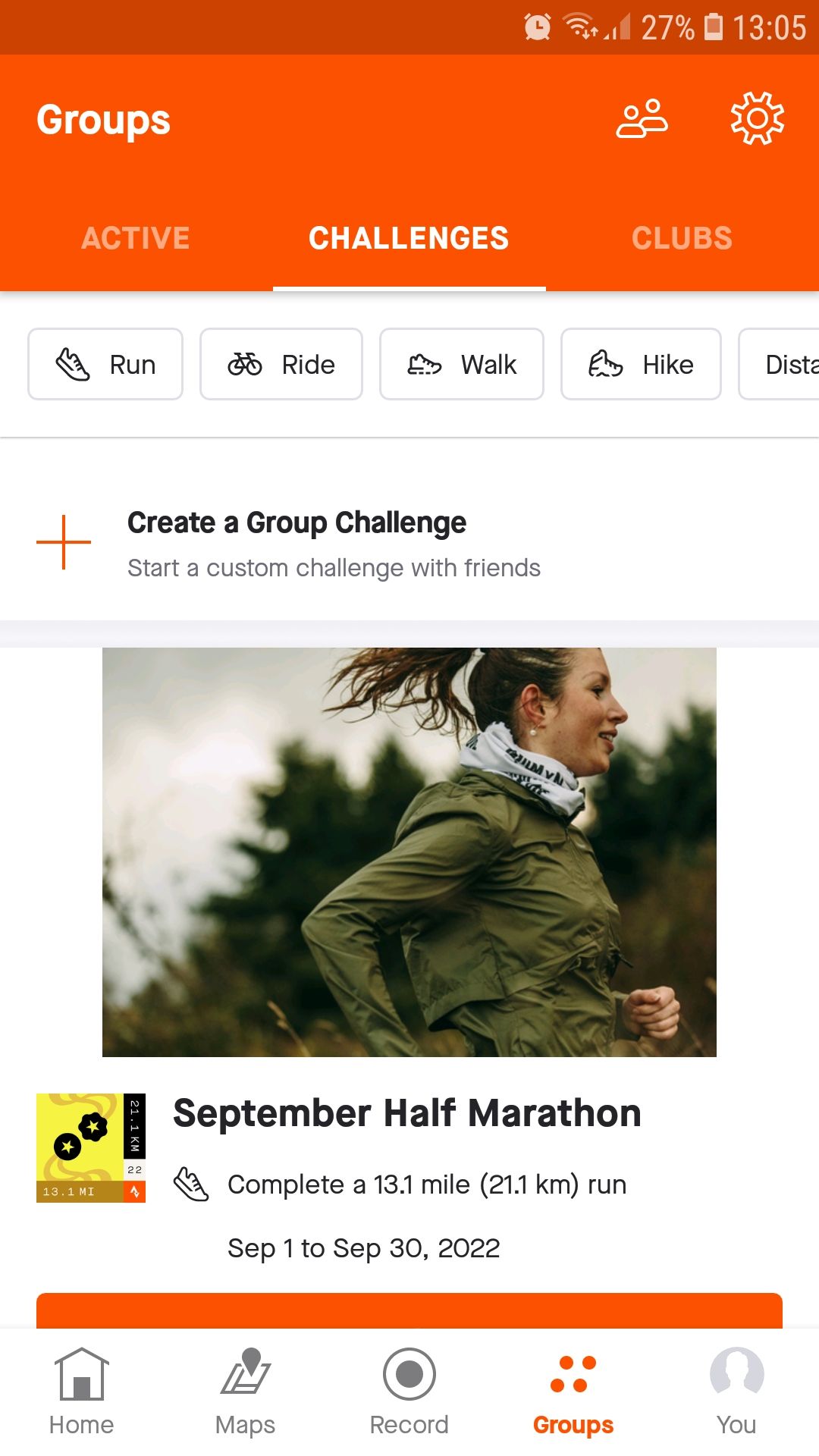 Strava fitness tracking mobile app challenges