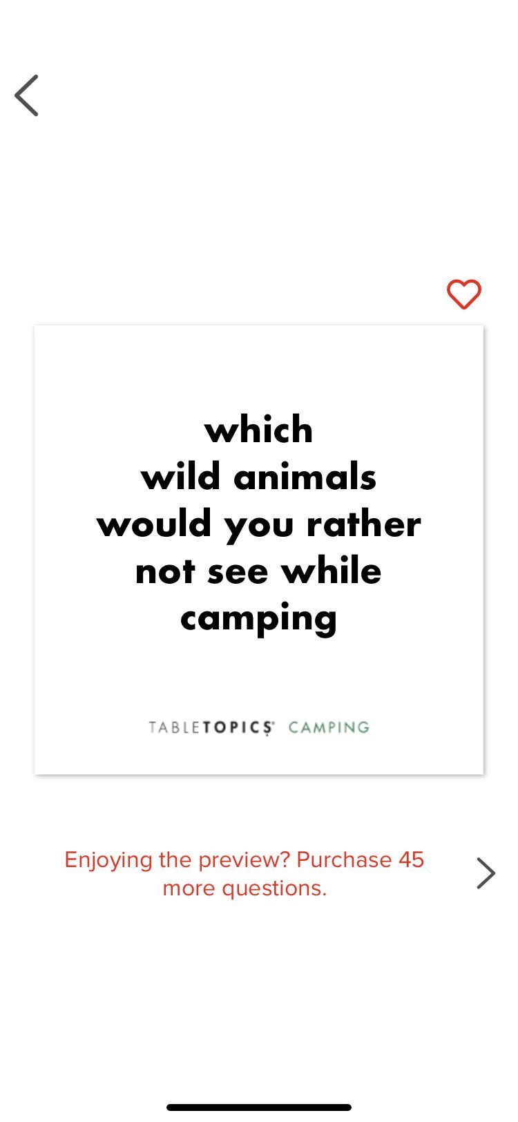 TableTopics The App camping questions