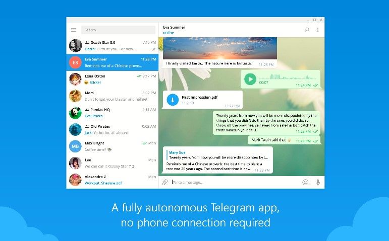 Telegram Desktop Editor's Choice Social App