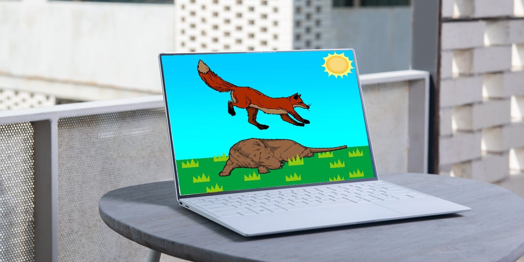 Image of The Quick Brown Fox Jumps Over the Lazy Dog on Desktop