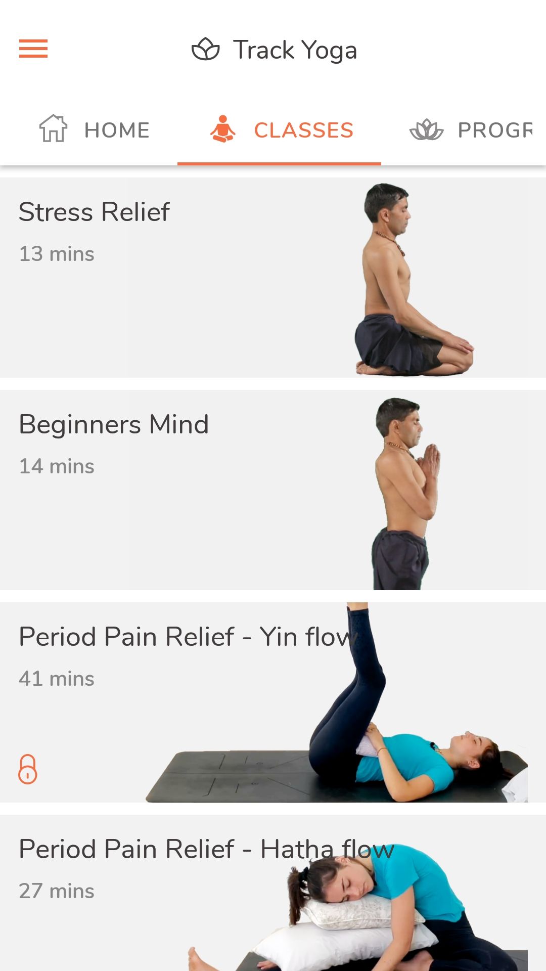 Track Yoga mobile yoga fitness app classes