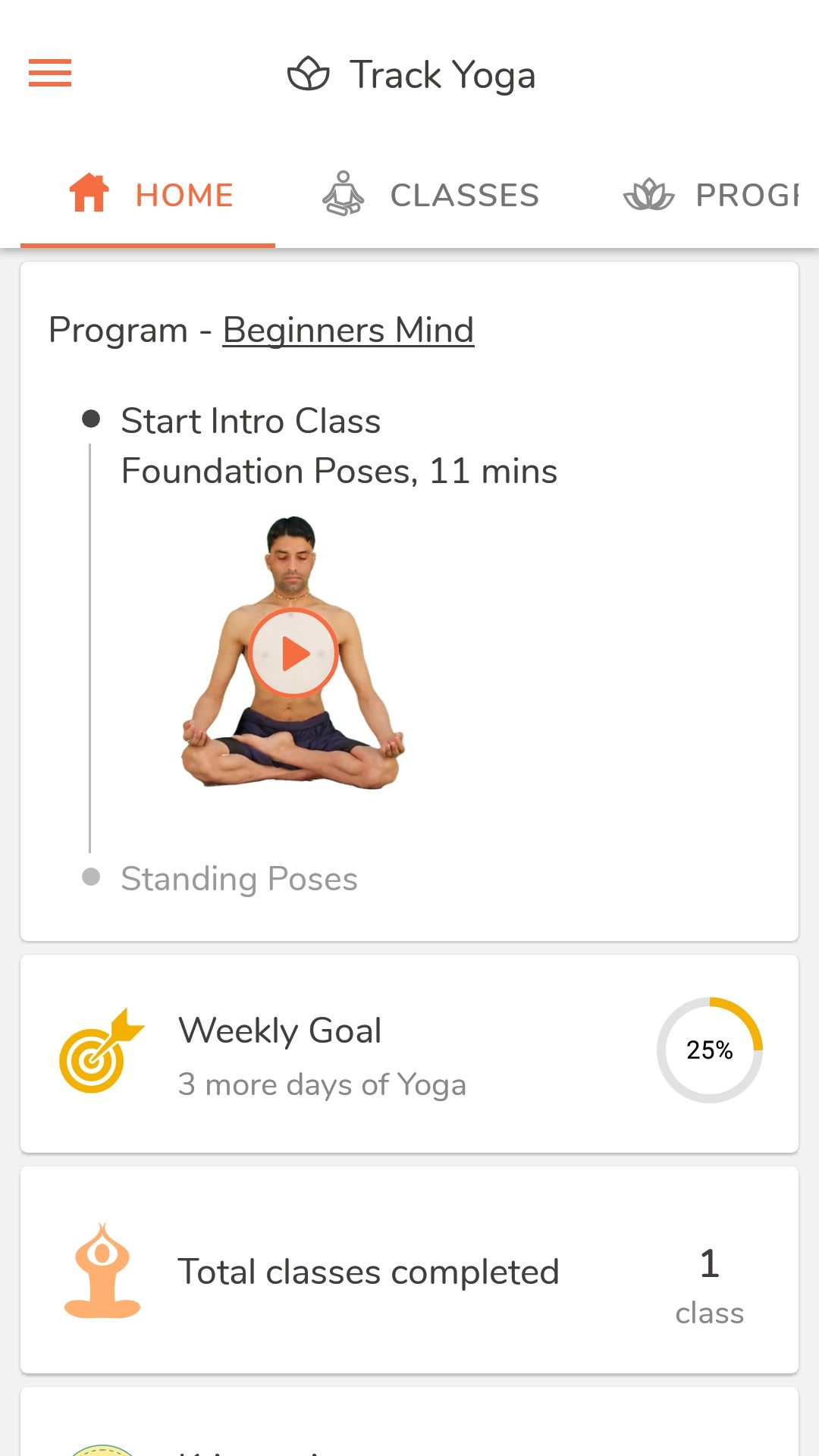 Track Yoga mobile yoga fitness app