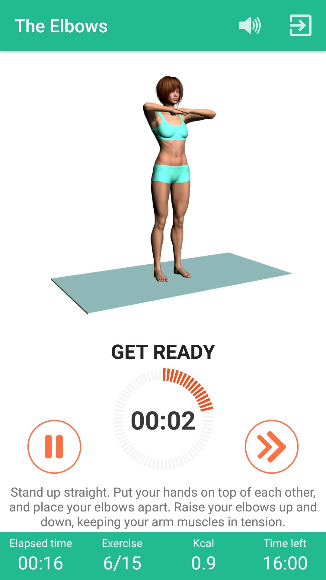 Upper Body Workout for Women mobile fitness app elbows