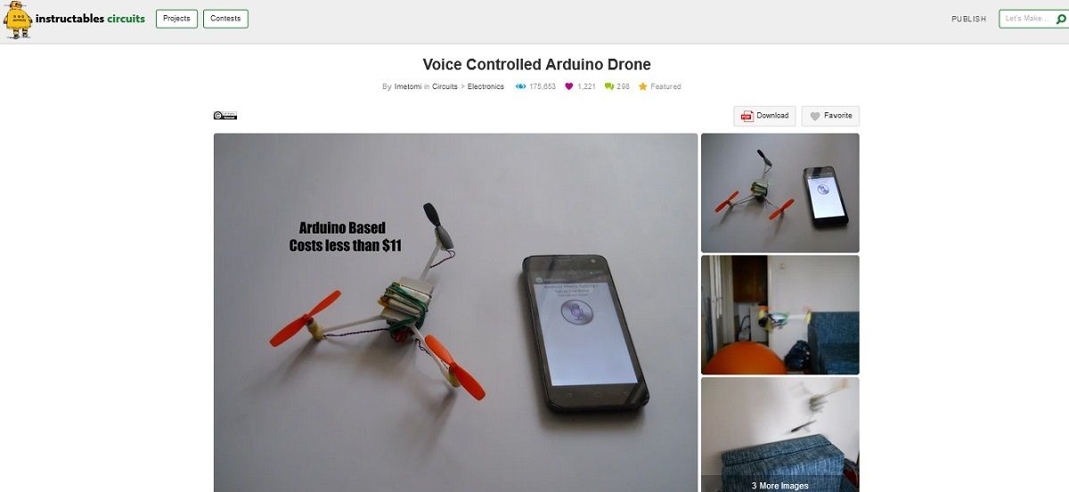 A screengrab of voice controlled Arduino drone