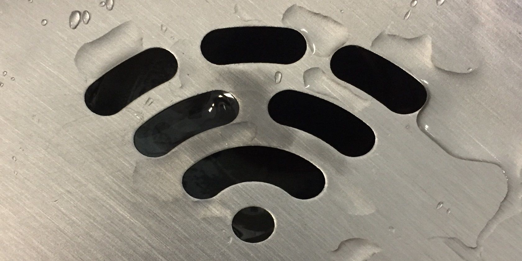 WIFI symbol with some water droplets