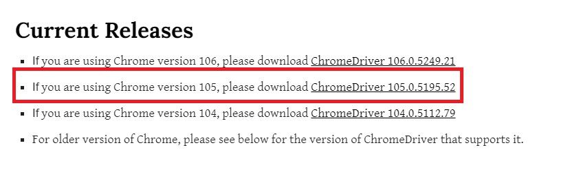 Web Driver Chrome