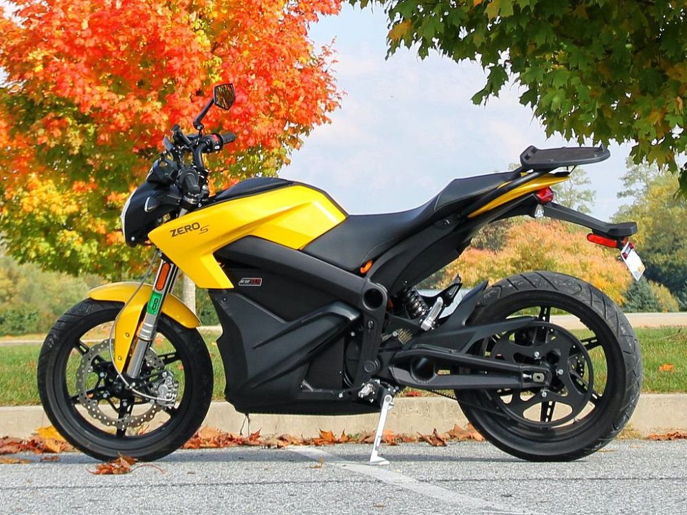 2014 Yellow and black Zero S Motorcycle