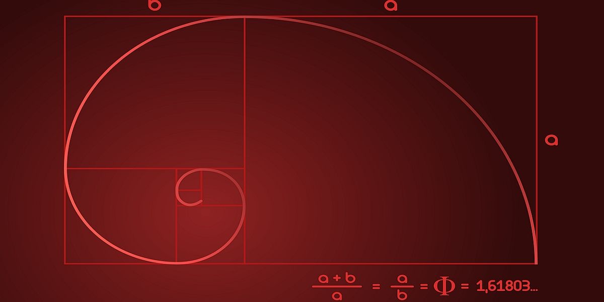 a spiral sketch showing the golden ratio