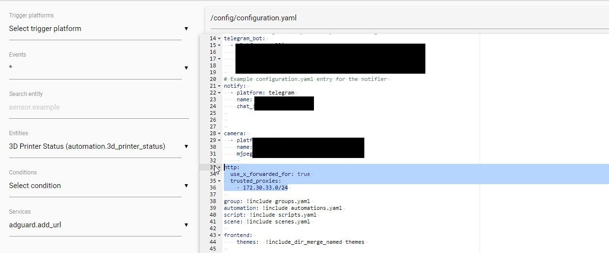 add the code to configuration file of home assistant
