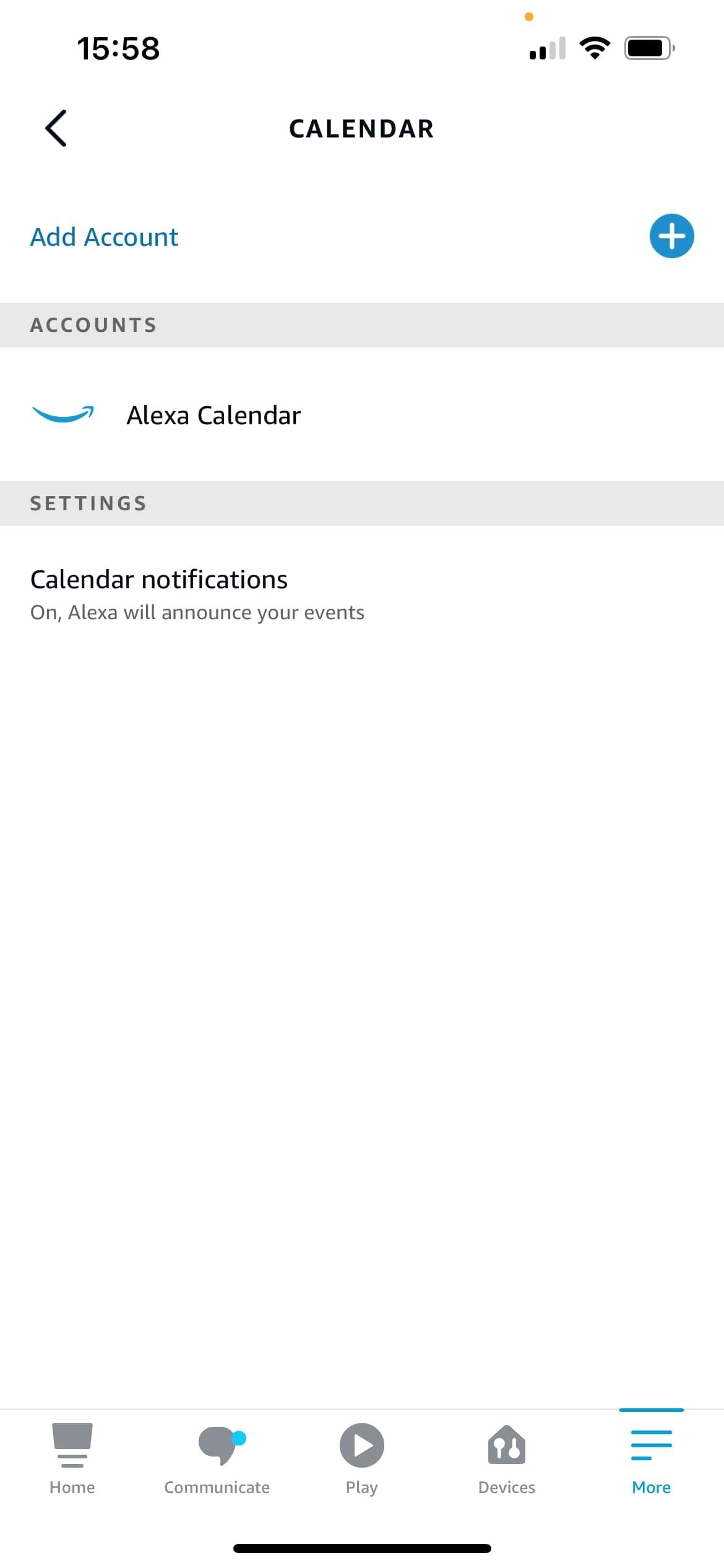 Alexa Calendars page