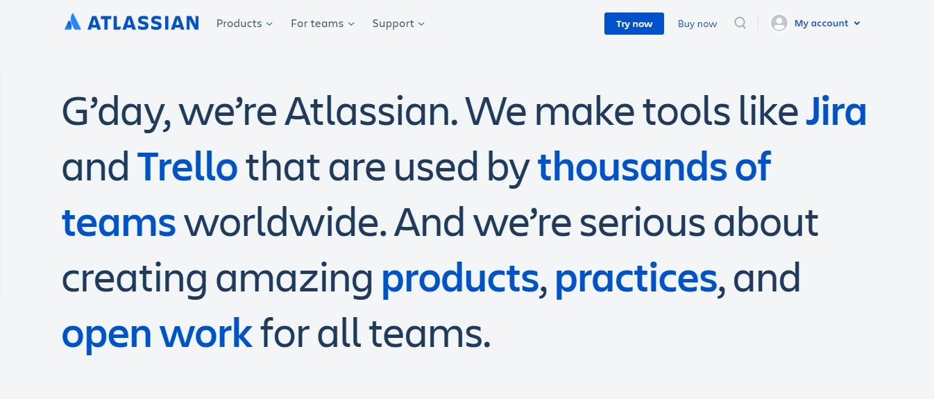 صفحه اصلی atlassian