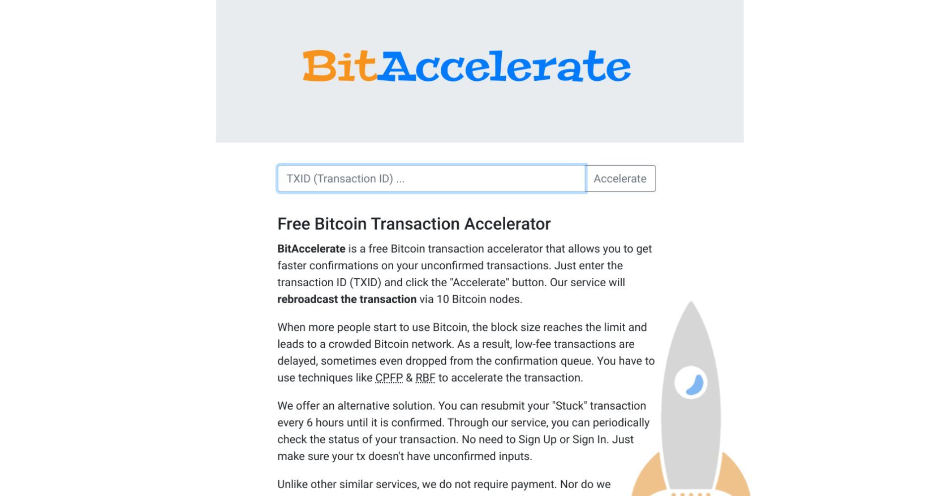 bit accelerate website homepage screenshot