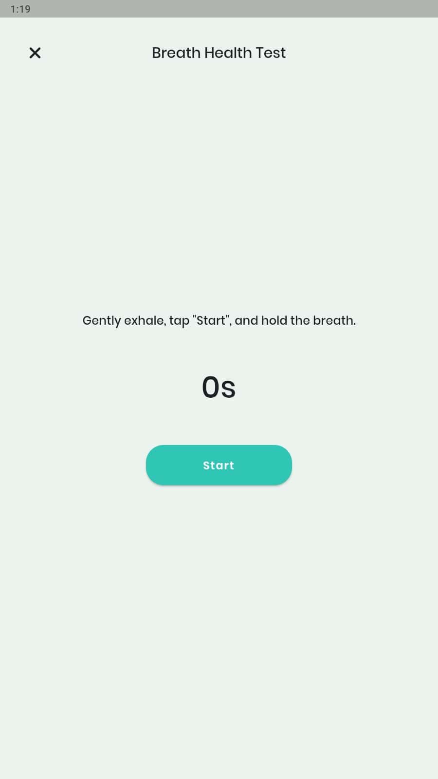 تایمر تست سلامت نفس در One Deep Breath