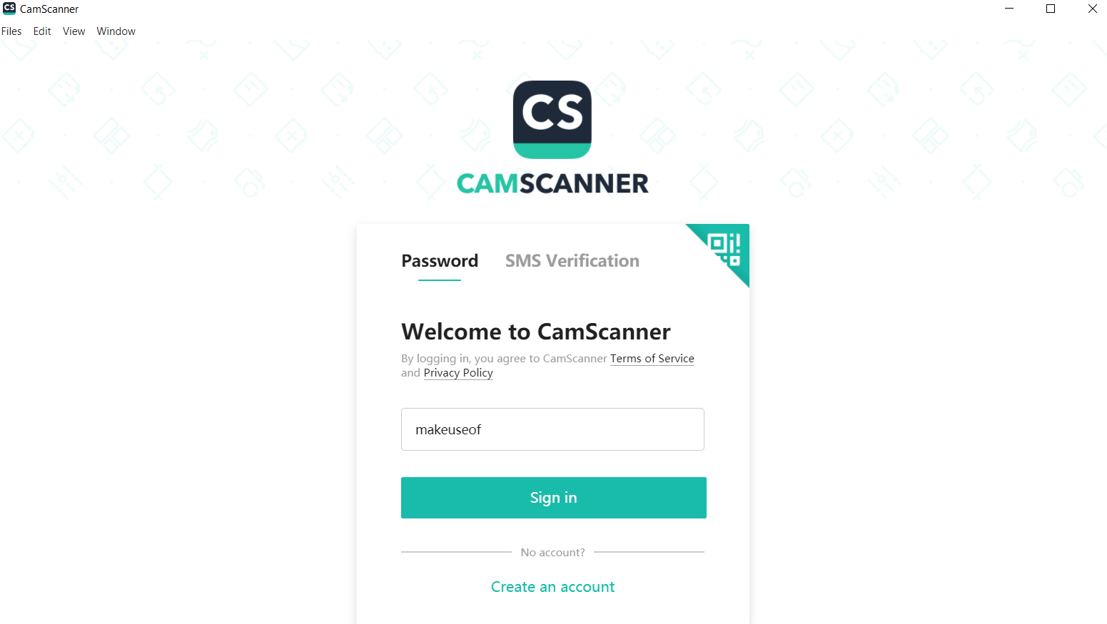 Screenshot of CamScanner's desktop app
