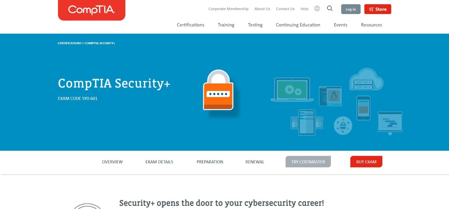 CompTIA Security+ page