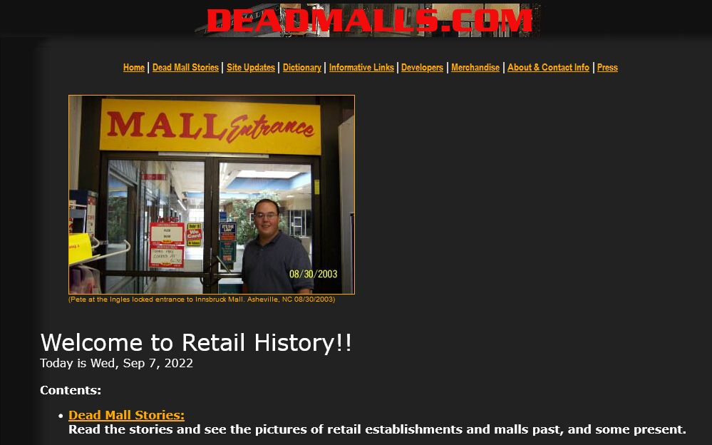 deadmalls website