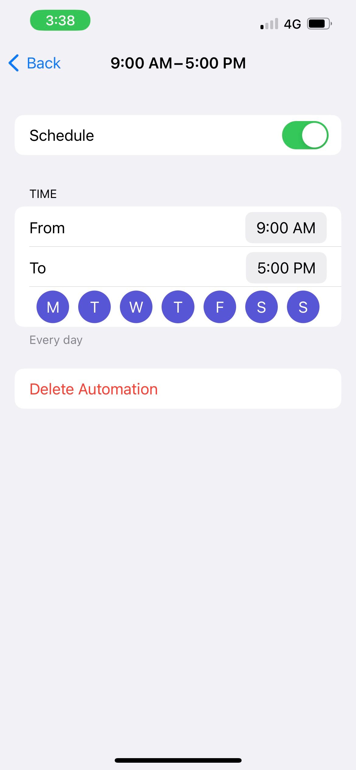 automate schedule for iphone do not disturb mode