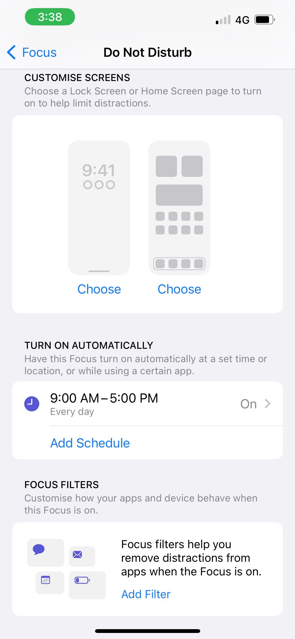 schedule for iphone do not disturb mode