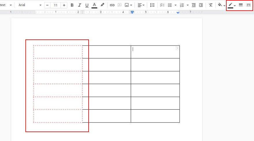 Different Options For Formatting Table Borders