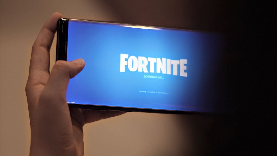 Playing Fortnite on phone