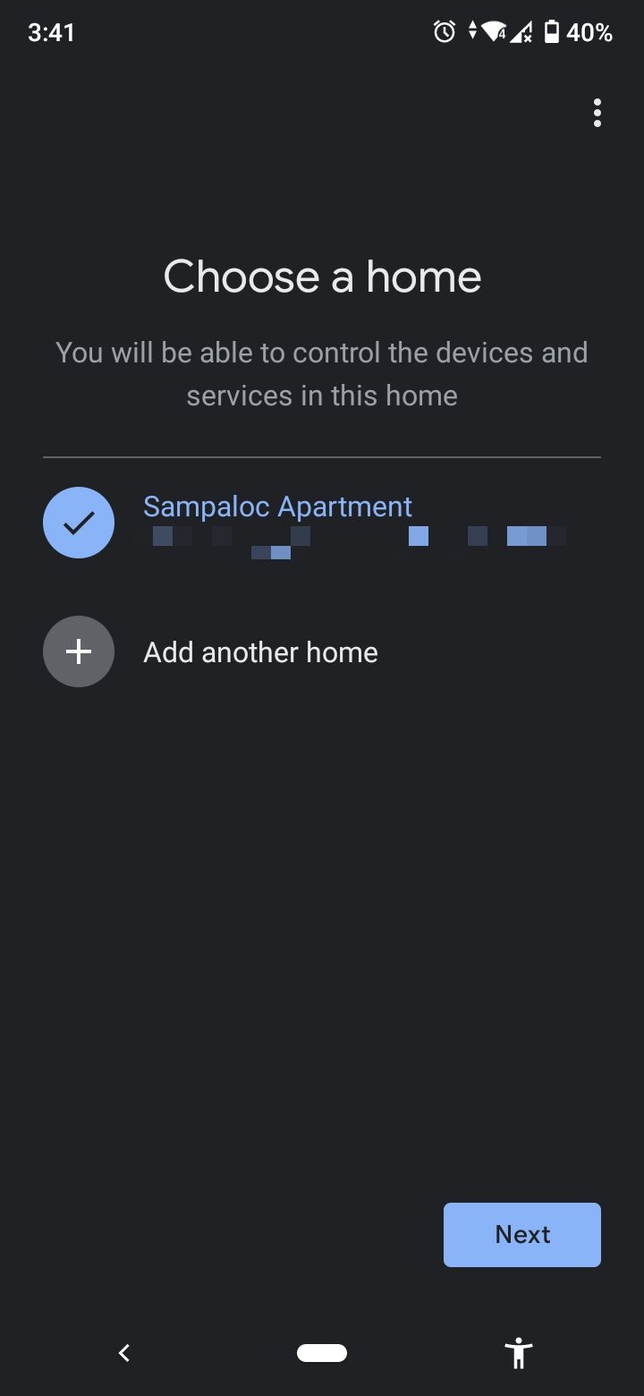 google home app choose home