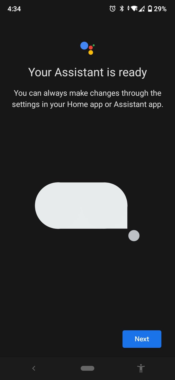 google home app finalize setup