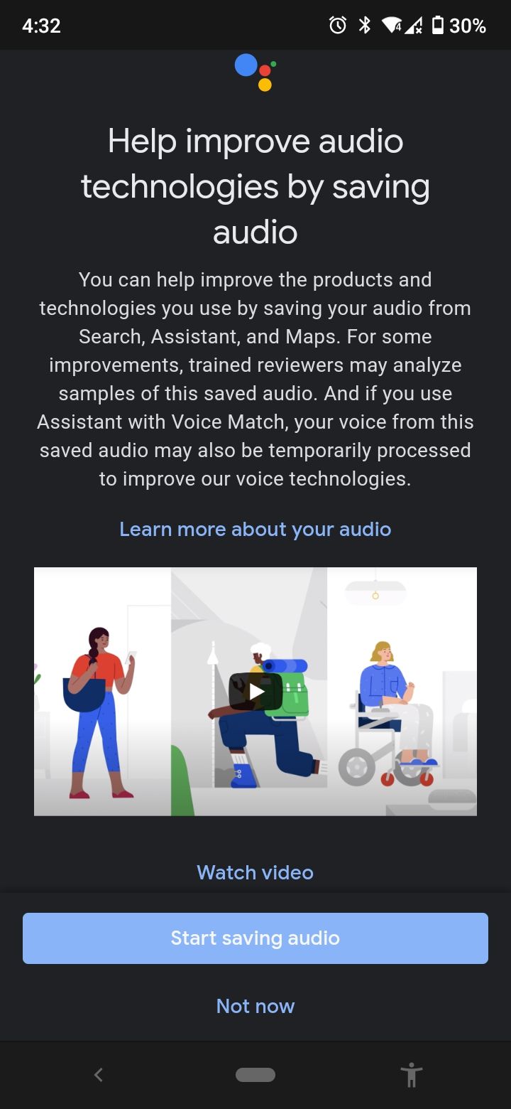 google home app save audio