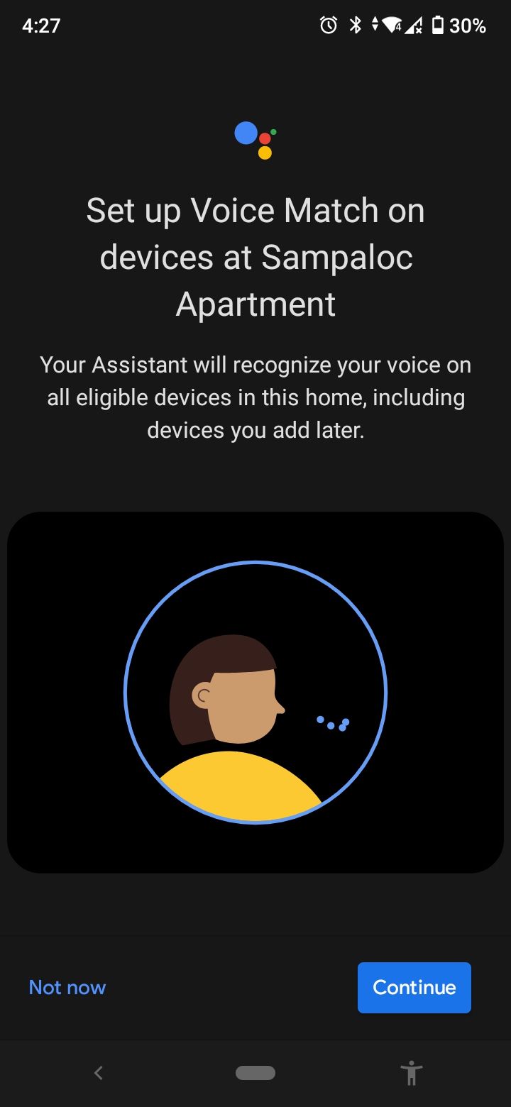 google home app voice match