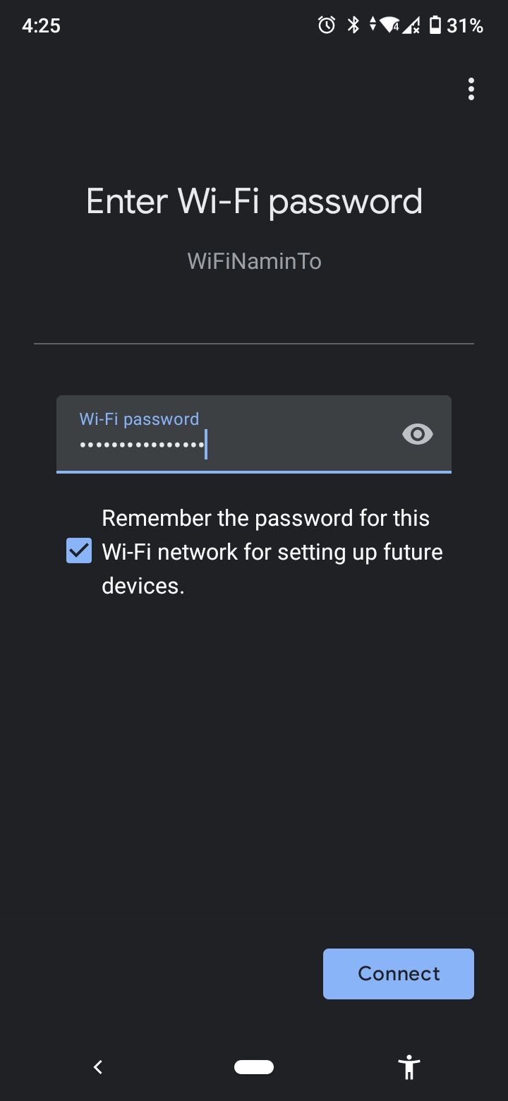 google home app wifi password