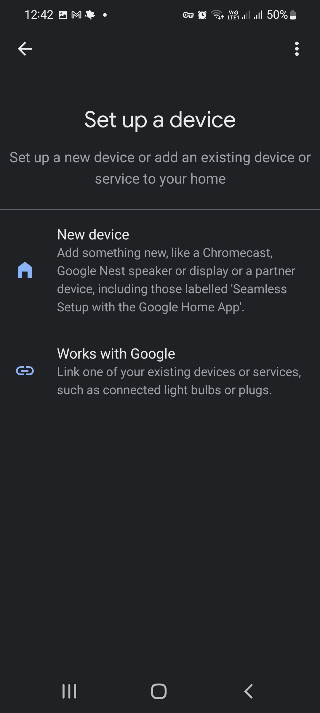 Google home device setup