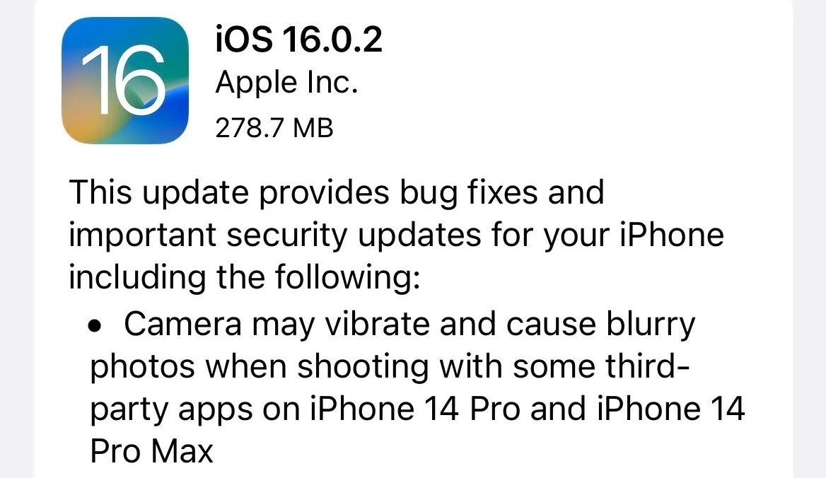 iOS 16 software update