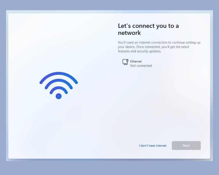 let's connect you to network