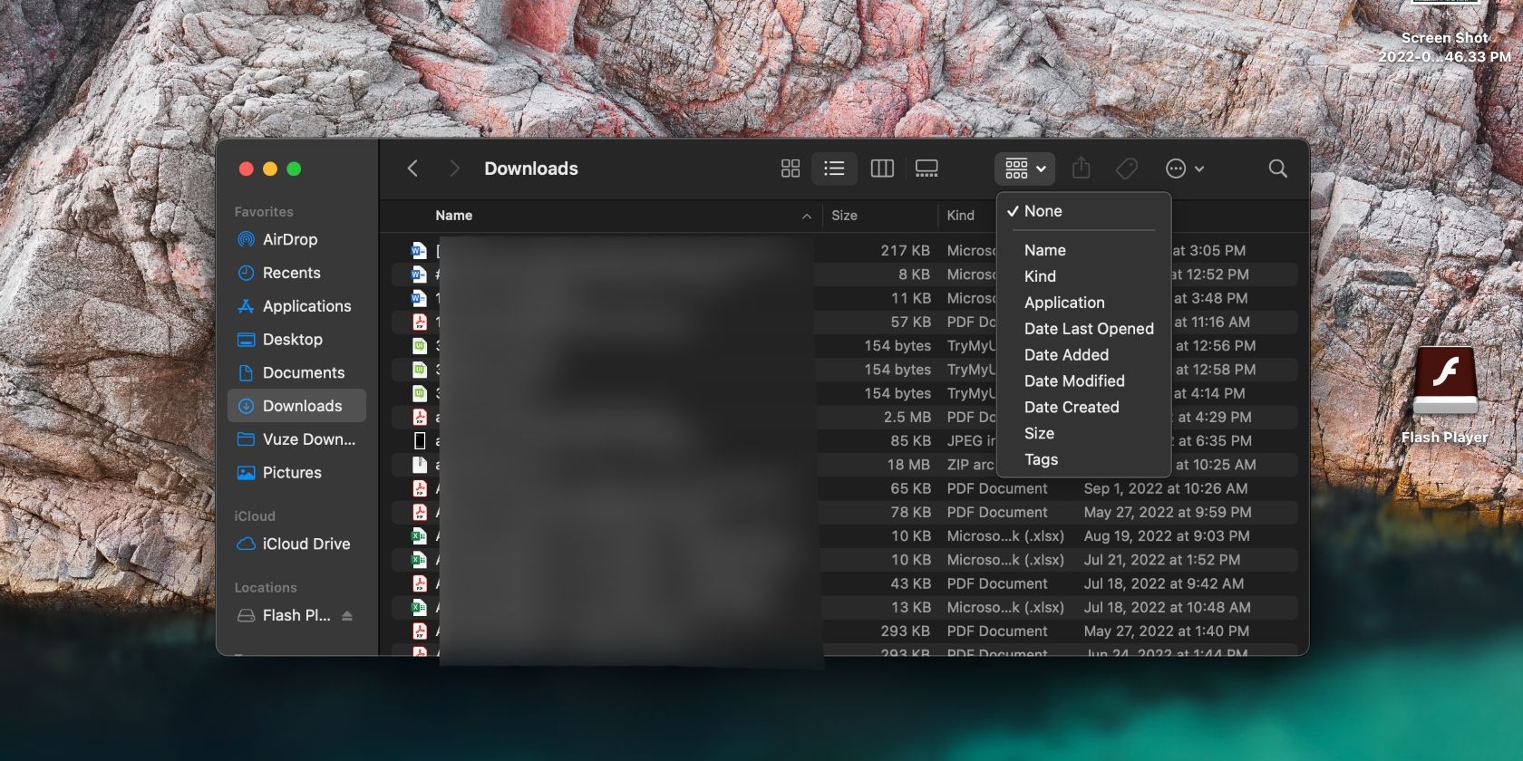 دسته بندی فایل های مک در Finder