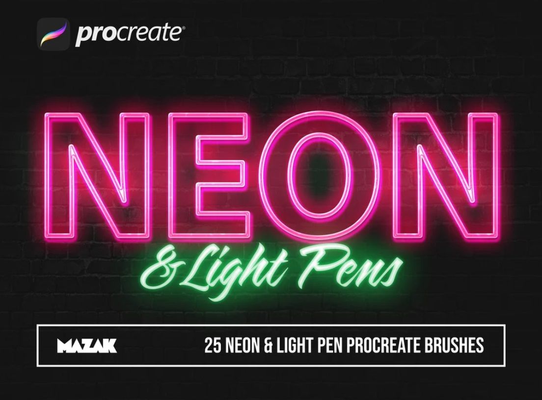 mazakbrushes-procreate-neon-light-pens