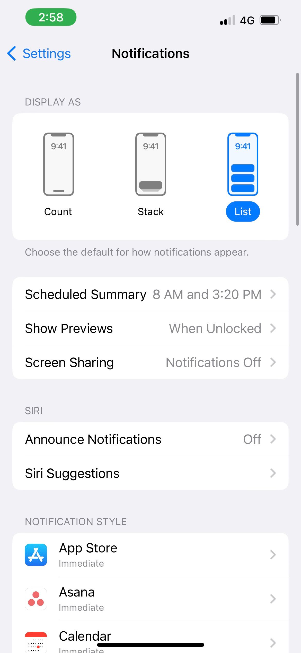 iphone notification settings